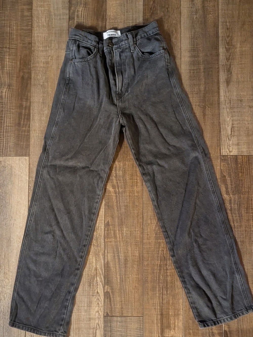 Reformation Cowboy High Rise Straight Leg Jean Seine Black Size 25 EUC